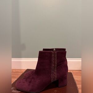 White House Black Market Burgundy Ankle Booties